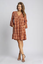 Load image into Gallery viewer, Umgee Swiss Dot Tiered Dress in Canyon Clay
