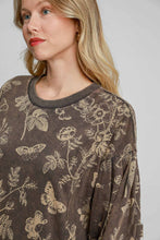 Load image into Gallery viewer, Umgee French Terry Mixed Print Dress in Ash Olive
