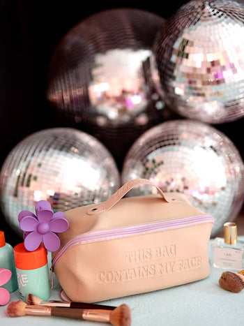 Jadelynn Brooke "This Bag Contains My Face" Hold All Cosmetic Bag