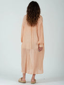 Lucca Couture LOLA Sheer Maxi Dress in Peachy Dress Lucca Couture   