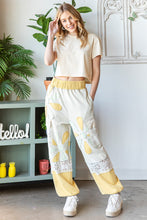 Load image into Gallery viewer, Oli &amp; Hali Daisy Patch Joggers in Yellow Bottoms Oli &amp; Hali   
