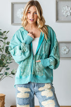 Load image into Gallery viewer, Oli &amp; Hali Solid Color Open Twist Back Jacket in Mint Jacket Oli &amp; Hali   
