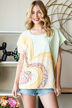 Load image into Gallery viewer, Oli&amp; Hali Heart Patched Top in Light Lime Shirts &amp; Tops Oli &amp; Hali   
