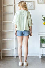 Load image into Gallery viewer, Oli &amp; Hali Mixed Print Star Patchwork Top in Sage Shirts &amp; Tops Oli &amp; Hali   
