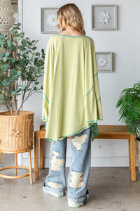 Oli & Hali Asymmetrical Hemline Top in Light Green Shirts & Tops Oli & Hali   