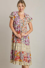 Load image into Gallery viewer, Umgee Mixed Floral Print A-Line Dress in Lavender Mix ON ORDER Dress Umgee   
