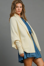 Load image into Gallery viewer, Umgee Solid Color Open Front Knit Cardigan in Cream
