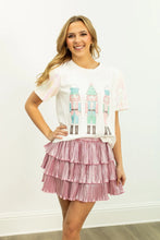 Load image into Gallery viewer, Grace+Emma Pastel Nutcrackers on Princess Top in White
