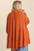 Load image into Gallery viewer, Umgee Button Front Tunic Top in Pumpkin Top Umgee   
