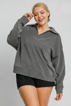 Load image into Gallery viewer, Umgee Solid Color Buttery Soft Knit Top in Charcoal
