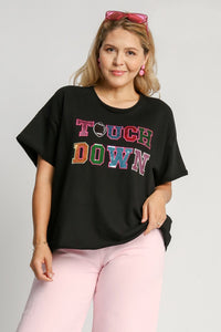 Umgee Game Day Style Sequin Top in Black