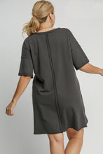 Load image into Gallery viewer, Umgee Game Day Style Mini Dress in Charcoal
