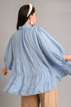 Load image into Gallery viewer, Umgee Snow Washed Tiered Top in Light Denim  Umgee   
