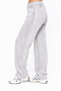 Mono B Vintage Washed Fleece Pants in Fog