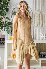 Load image into Gallery viewer, Oli &amp; Hali Mixed Fabric Tunic Top in Biscuit Shirts &amp; Tops Oli &amp; Hali   
