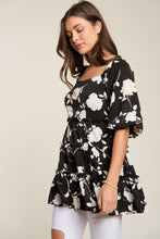 Load image into Gallery viewer, Davi &amp; Dani Floral Print Mini Dress in Black Dresses Davi &amp; Dani   
