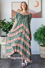 Load image into Gallery viewer, Oli &amp; Hali Mixed Floral Print Layered Maxi Dress in Green
