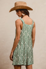 Load image into Gallery viewer, BiBi Floral Print Short Overalls in Sage
