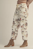 LovLov Frontier Reverie Equestrian Narrative Pants in Multi