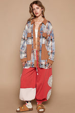 Load image into Gallery viewer, POL Button Down Top with Mixed Plaid and Floral Print in Blue Multi
