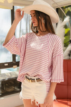 Load image into Gallery viewer, BiBi Textured Striped Top in Lavender
