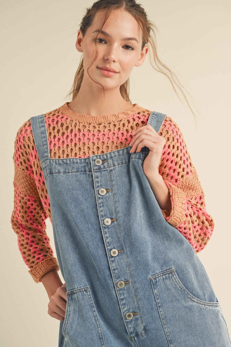 Wishlist Open Back Overalls in Denim – June Adel