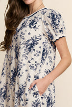 Load image into Gallery viewer, J.nna Floral Print Mini Dress in Navy
