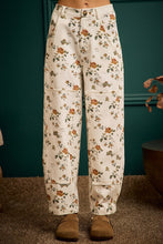 Load image into Gallery viewer, So Me Floral Print Mid Rise Wide Pants in Ivory
