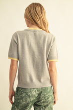 Load image into Gallery viewer, Jodifl Contrasting Color Layer Edge Detail Sweater in Heather Grey
