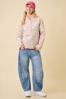 Main Strip Ditzy Floral Print Jacket in Ivory Multi