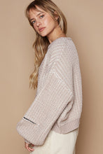 Load image into Gallery viewer, POL Knitted Sweater with Heart Patch Front in Latte
