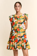 Load image into Gallery viewer, Davi &amp; Dani Ruffle Sleeve Floral Dress in Orange
