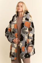Load image into Gallery viewer, Davi &amp; Dani Multi Flower Embroidery Hooded Jacket in Grey
