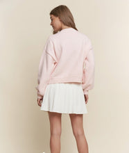 Load image into Gallery viewer, J.nna Embroidered Pearl Heart Sweater in Baby Pink
