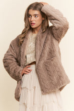 Load image into Gallery viewer, J.nna Open Front Faux Fur Jacket in Light Cocoa

