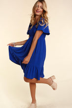 Load image into Gallery viewer, Haptics Solid Color Fit and Flare Dress in Royal Blue
