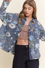 Load image into Gallery viewer, J.nna Floral Print Jacket in Floral Denim
