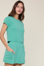 Load image into Gallery viewer, Wishlist Knit Top And Skirt Set in Seafoam
