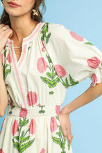 Load image into Gallery viewer, Umgee Bold Floral Print Midi Dress in Cream Mix
