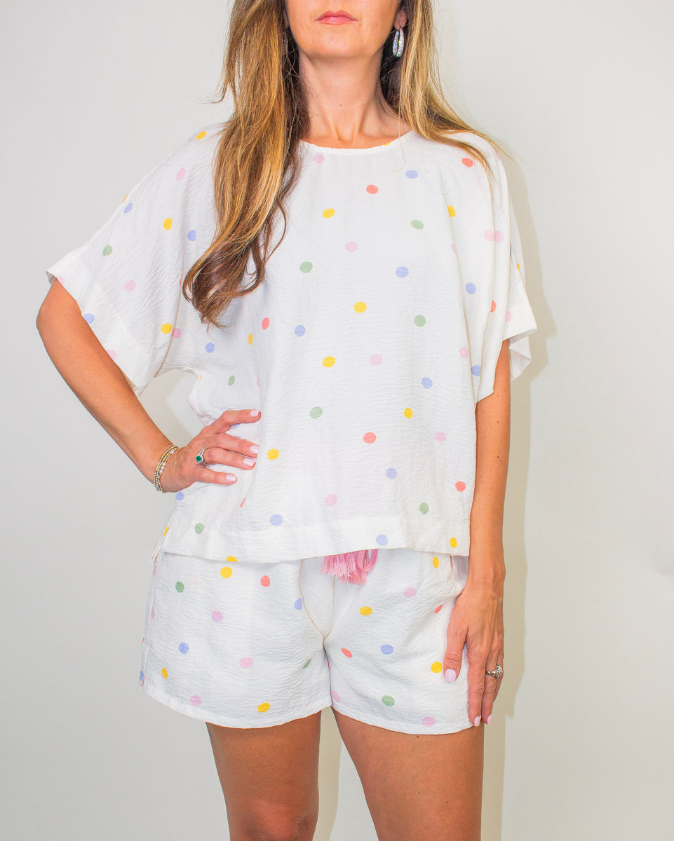 J.nna Multi Color Polka Dot Set in Polka Dot Cream – June Adel