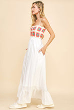 Load image into Gallery viewer, Davi &amp; Dani Crochet Bodice Maxi Dress in White
