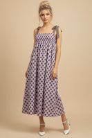 J.nna Polka Dot Maxi Dress in Purple Dot