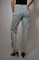 Blue B Swirl Cut Out Denim Jeans in Light Wash
