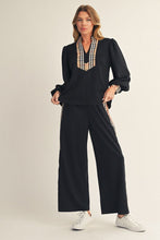 Load image into Gallery viewer, Jodifl Pants with Plaid Accents in Black
