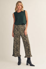 Load image into Gallery viewer, Jodifl Ruffle Hem Detail Leopard Pants in Taupe
