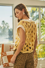 Load image into Gallery viewer, LovLov Soft Luxury Ripple Form Open Knit Vest in Buttercream Yellow
