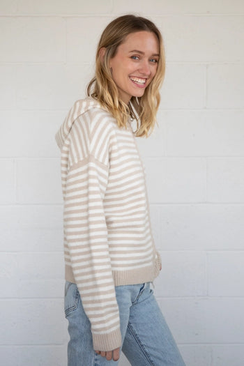 Things Between COOPER Zip Up Jacket in Latte