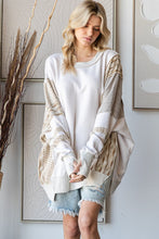 Load image into Gallery viewer, Oli &amp; Hali OVERSIZED Mixed Fabric Sweatshirt in Off White
