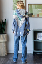 Load image into Gallery viewer, Oli &amp; Hali Color Block Star Patched Jacket in Blue
