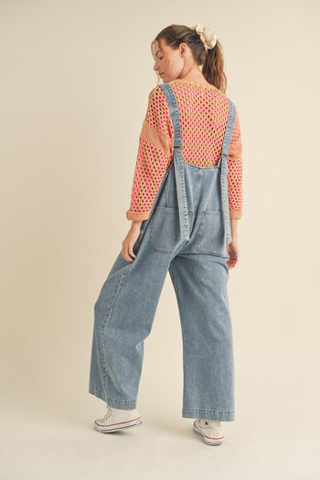 Wishlist Open Back Overalls in Denim